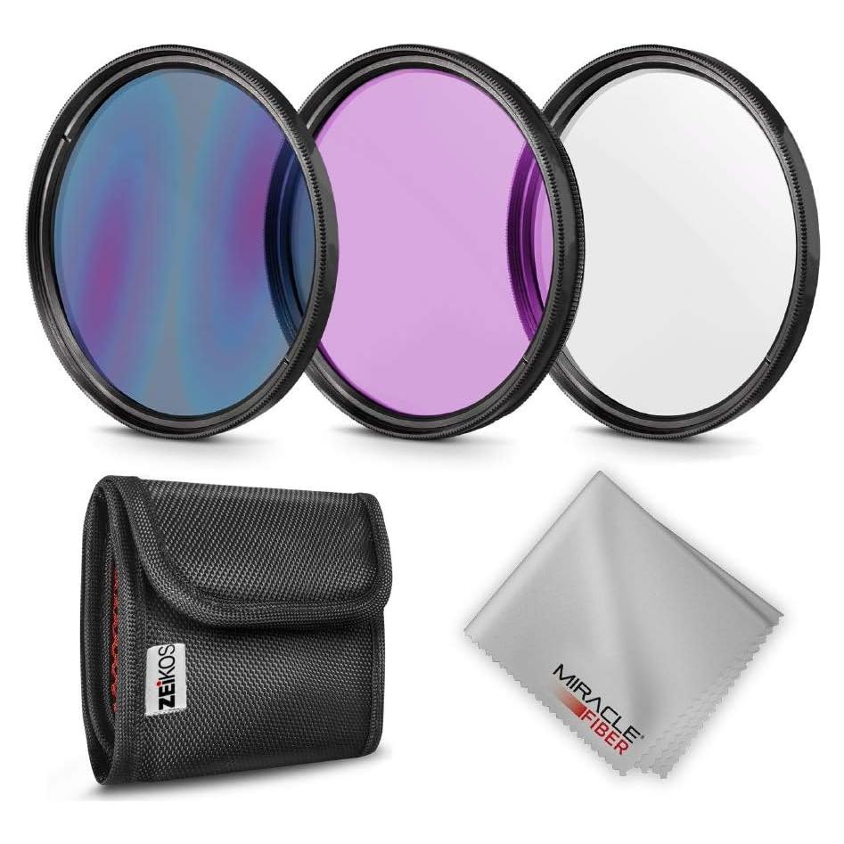 Kit de Filtros de 52mm Zeikos ZE-FLK52 UV-CPL-FLD 3 Piezas