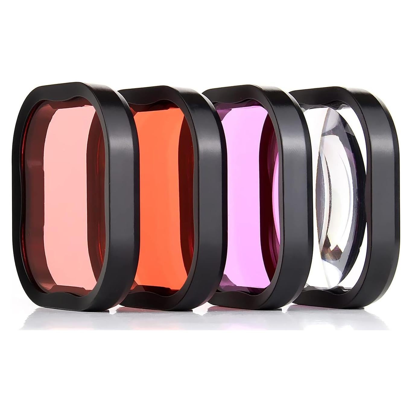 Filtro de Buceo YALLSAME para GoPro Hero 8-13 - 4 Piezas
