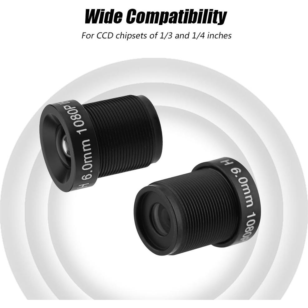 Lente de Cámara CCTV Diyeeni 6mm 2MP Visión Nocturna IR