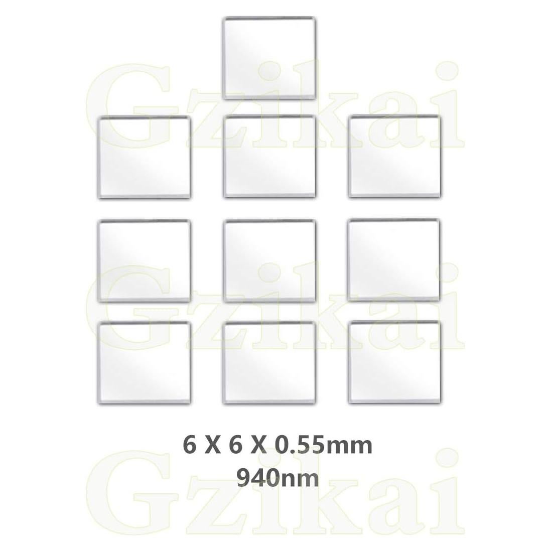 Filtro Óptico 940nm Gzikai 6x6mm para Cámara y Reconocimiento Facial