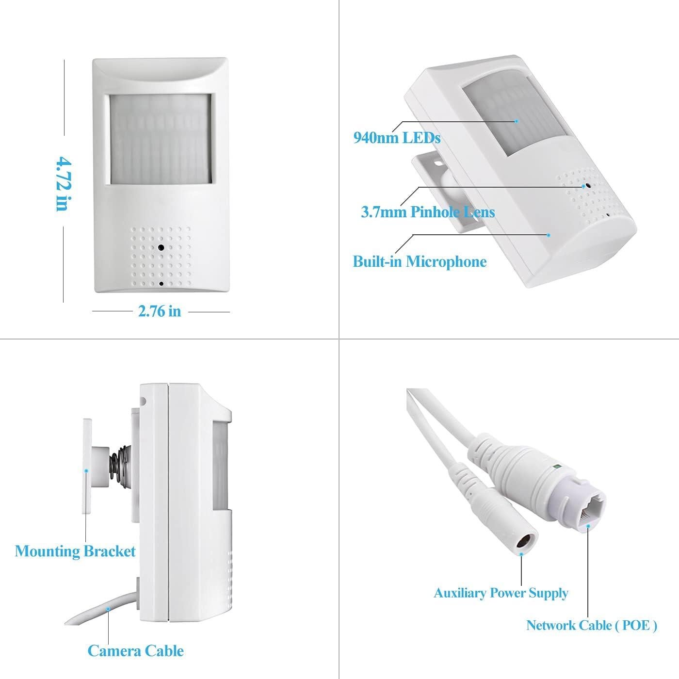 Cámara IP REVOTECH 3MP POE con Visión Nocturna y Alarma