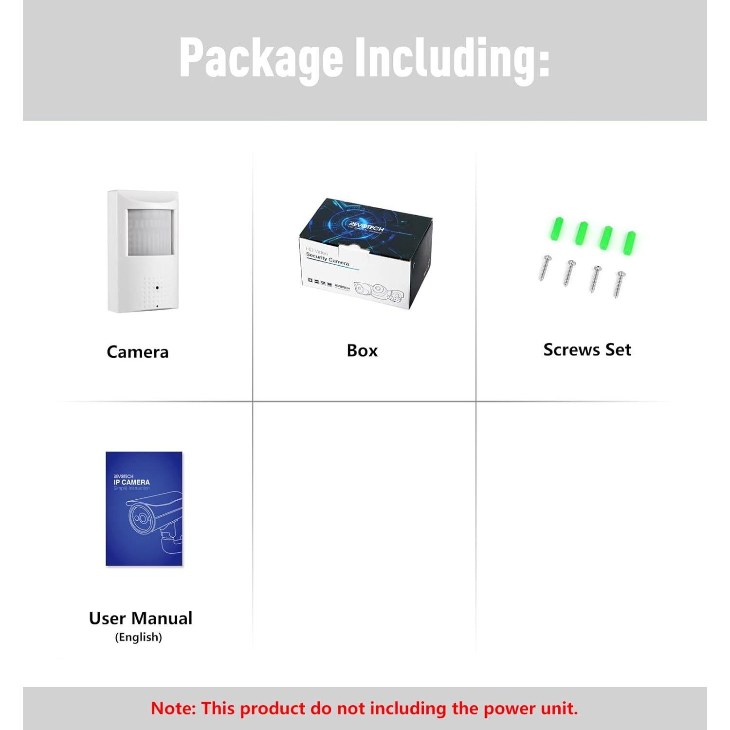 Cámara IP REVOTECH 3MP POE con Visión Nocturna y Alarma