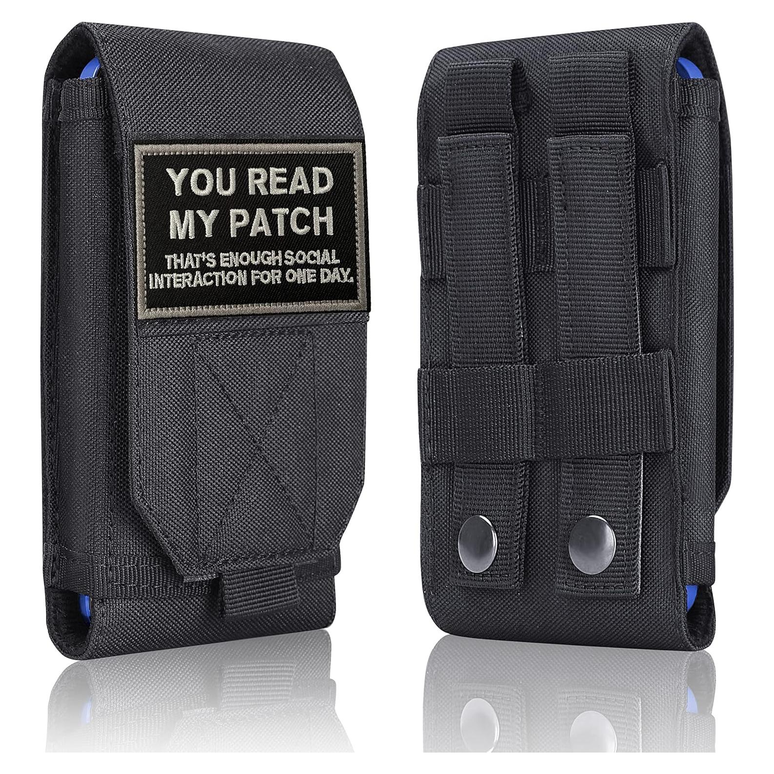 Funda Táctica Molle Heyqie Negra para iPhone y Samsung