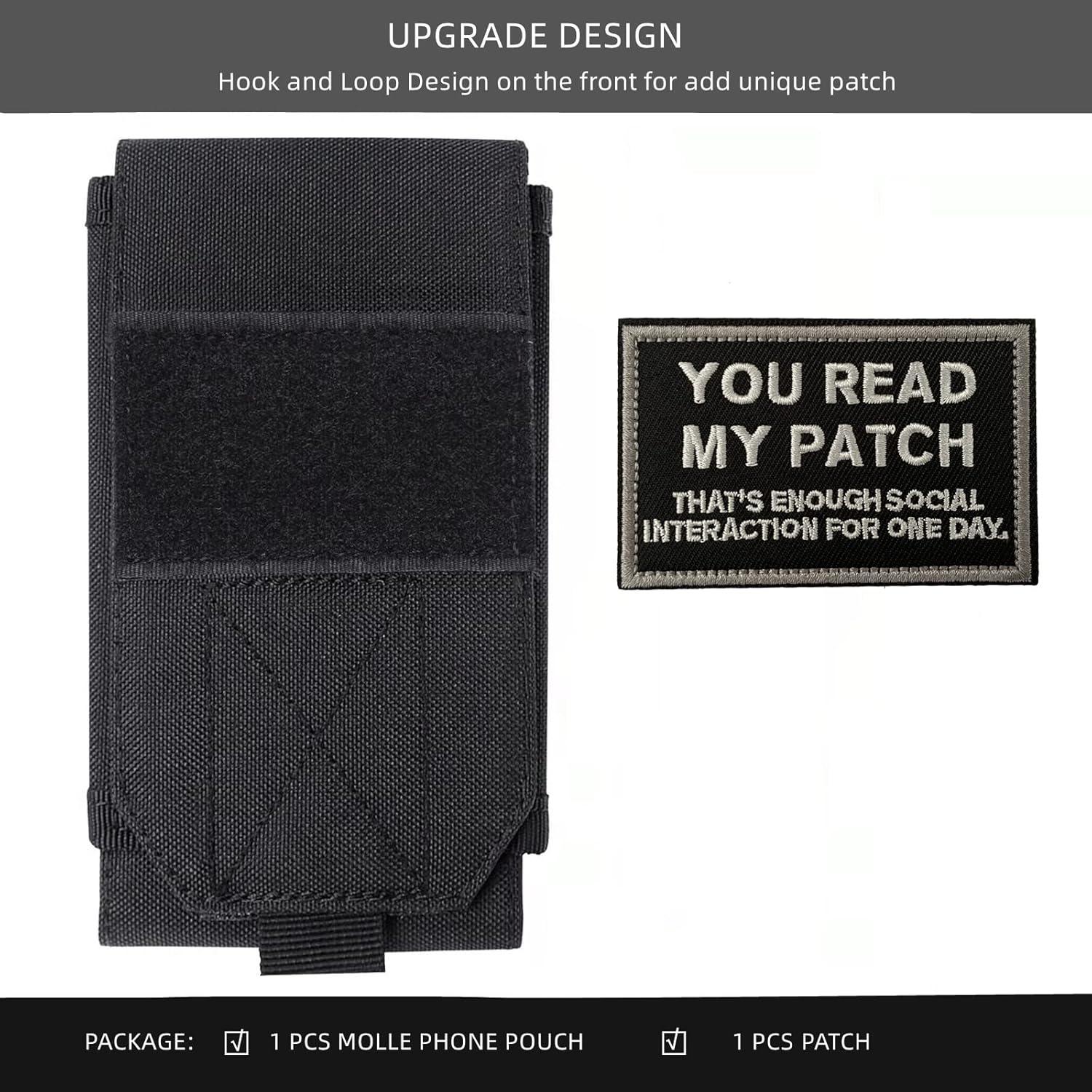 Funda Táctica Molle Heyqie Negra para iPhone y Samsung