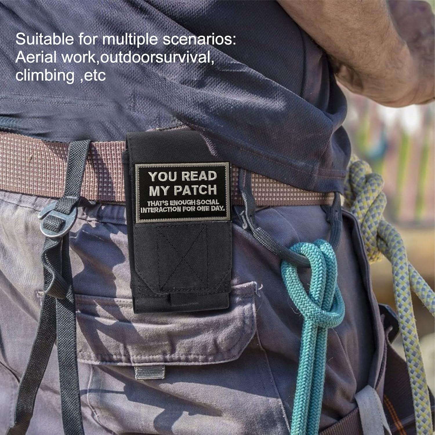 Funda Táctica Molle Heyqie Negra para iPhone y Samsung