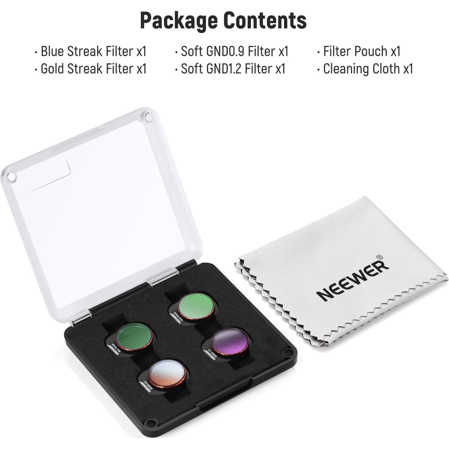 Set de Filtros ND y Efecto NEEWER para DJI Mini 4 Pro - 4 Piezas