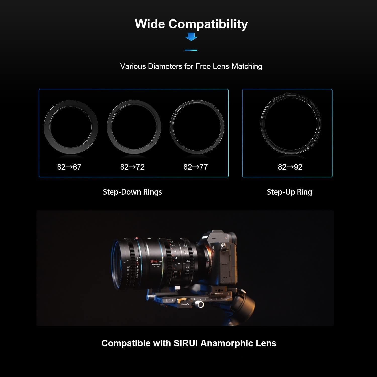 Lente Anamórfica SIRUI 35mm T2.9 1.6x con Adaptador 1.25x