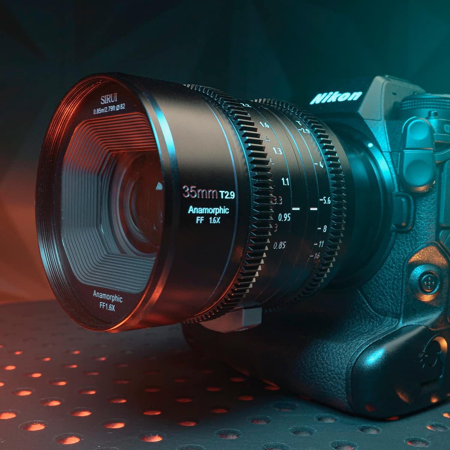 Lente Anamórfica SIRUI 35mm T2.9 1.6x con Adaptador 1.25x