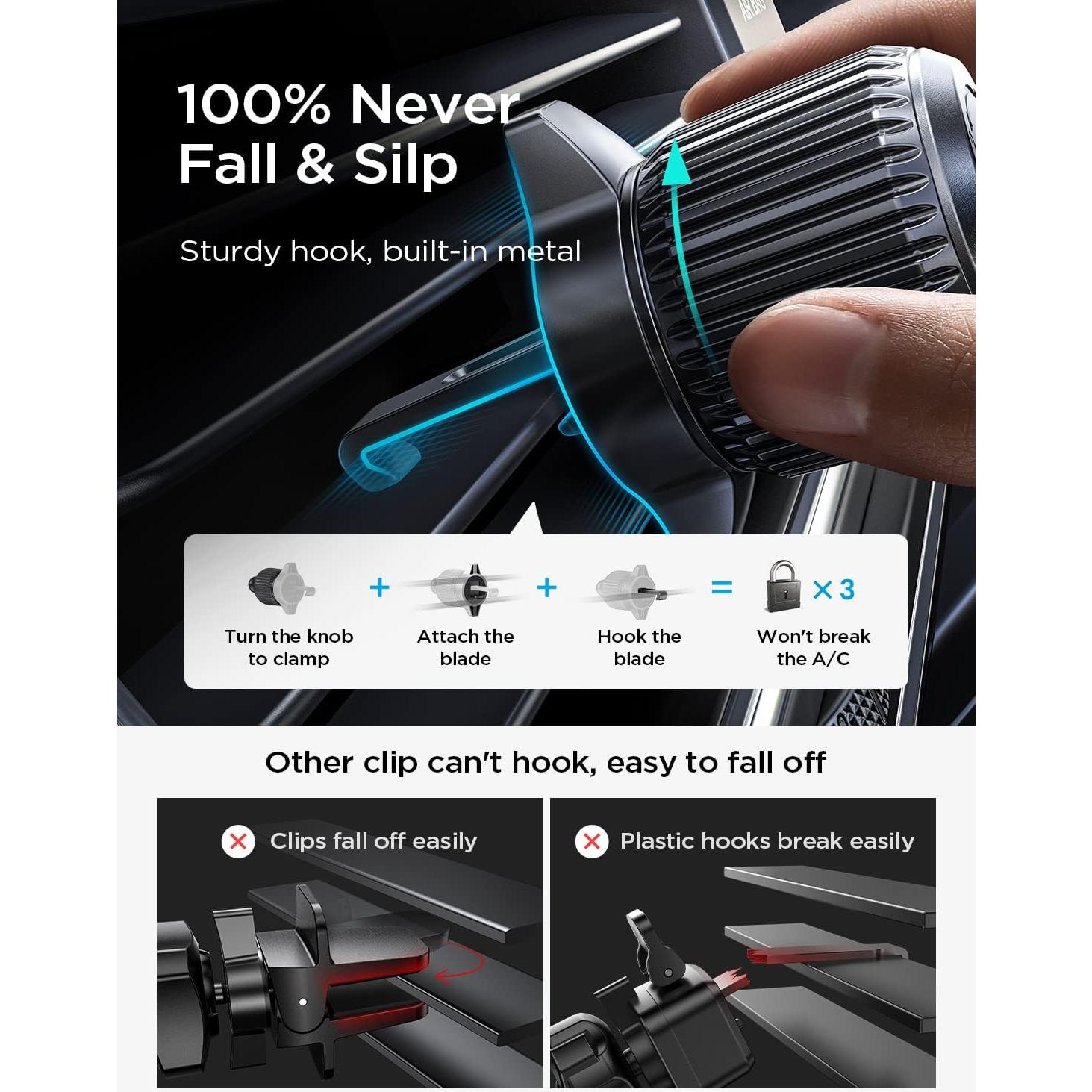 Soporte para Teléfono en Auto LISEN 2024 con Clip de Metal