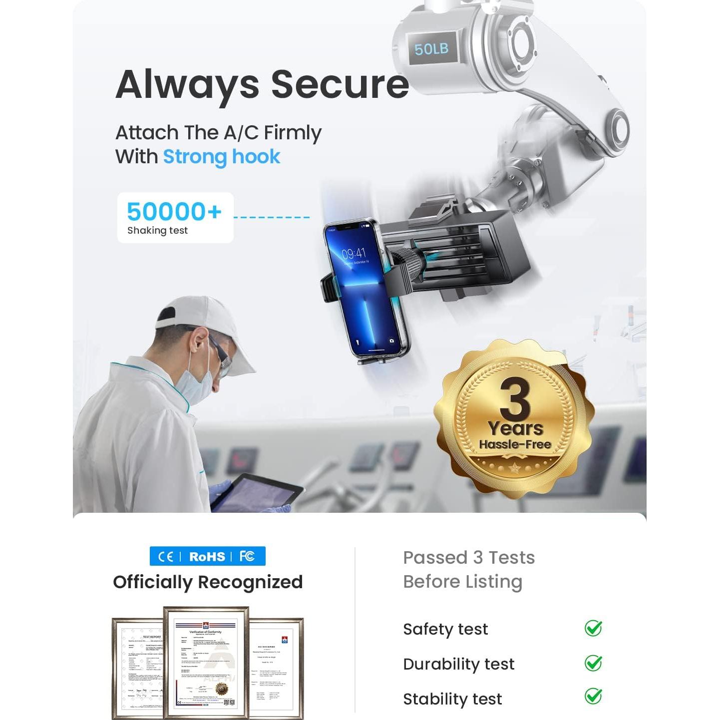 Soporte para Teléfono en Auto LISEN 2024 con Clip de Metal