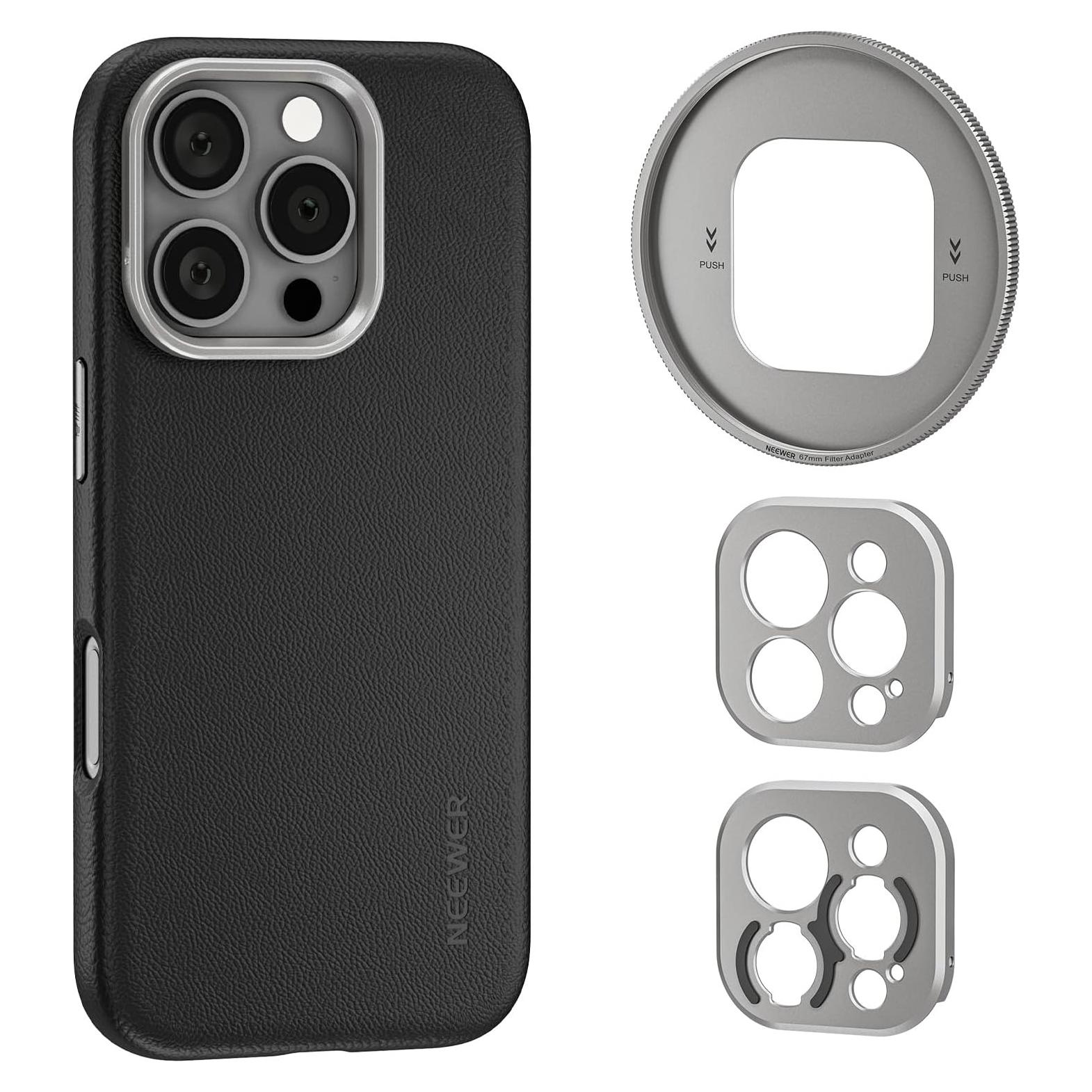 Funda protectora Neewer para iPhone 16 Pro, TPU/PC, MagSafe