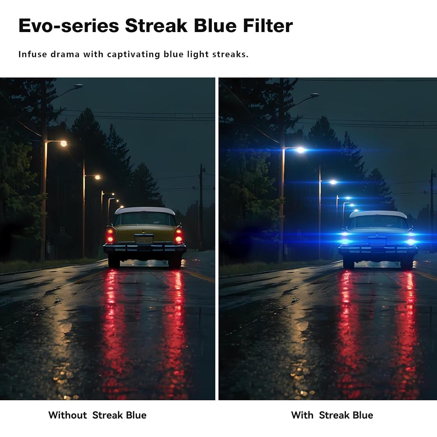 Filtro de Destello Anamórfico Azul H&Y EVO 95mm 2 en 1