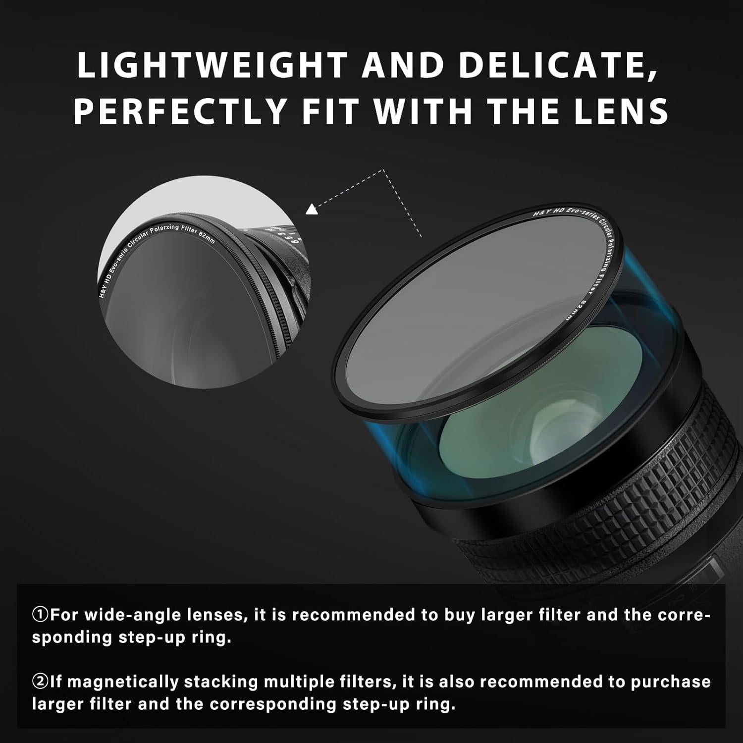 Filtro de Destello Anamórfico Azul H&Y EVO 95mm 2 en 1