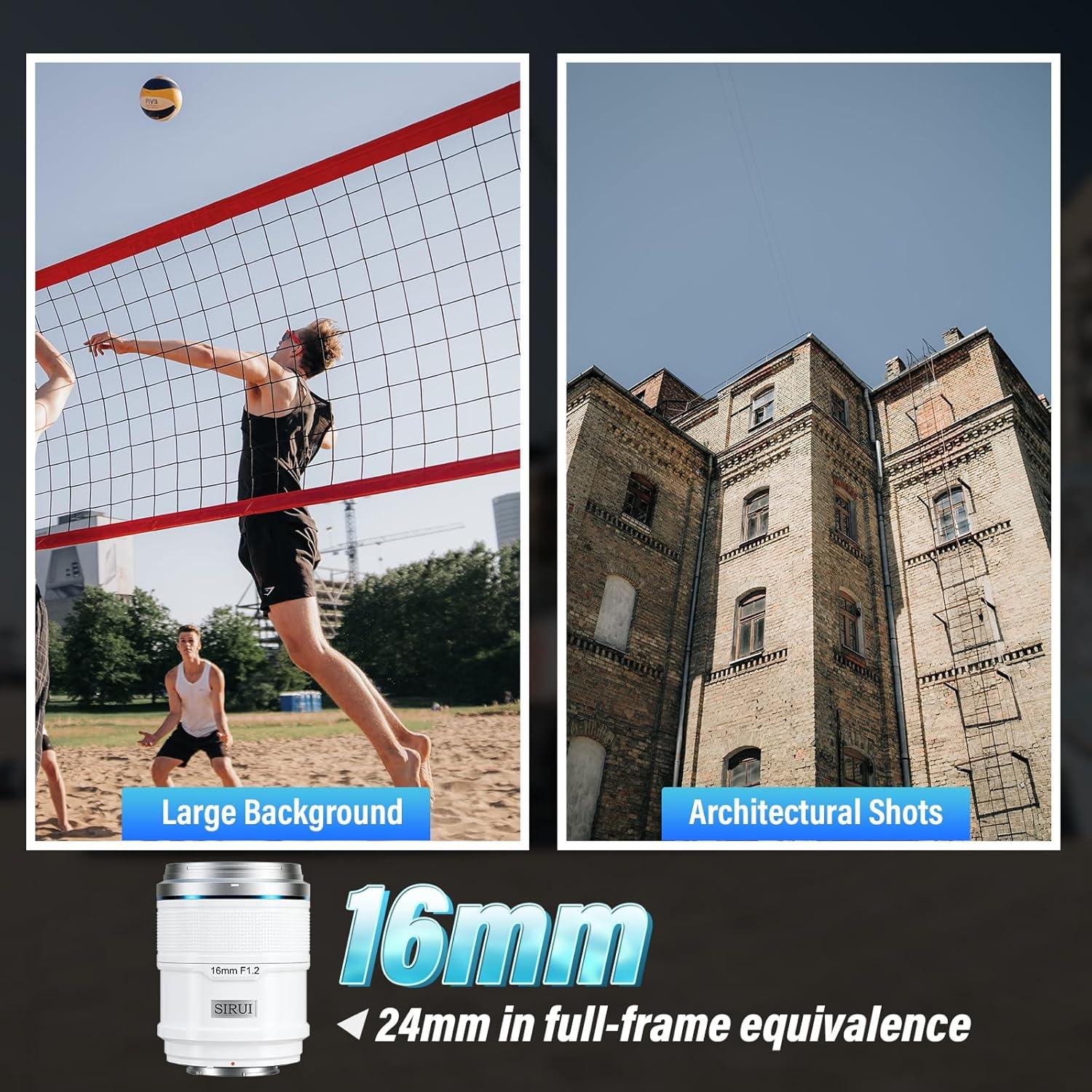 Lente Autofocus SIRUI Sniper 16mm f/1.2 Montura Z Blanca