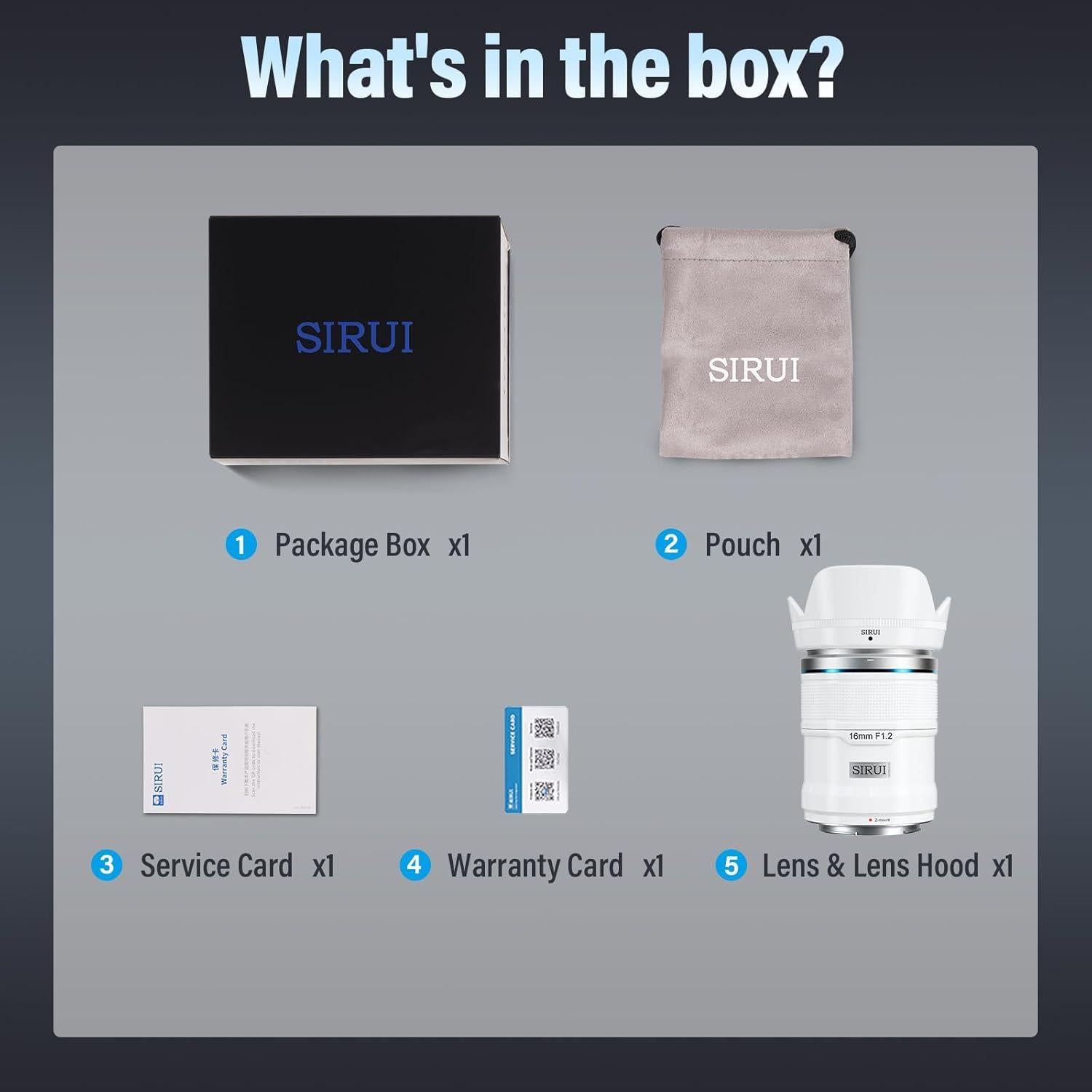 Lente Autofocus SIRUI Sniper 16mm f/1.2 Montura Z Blanca