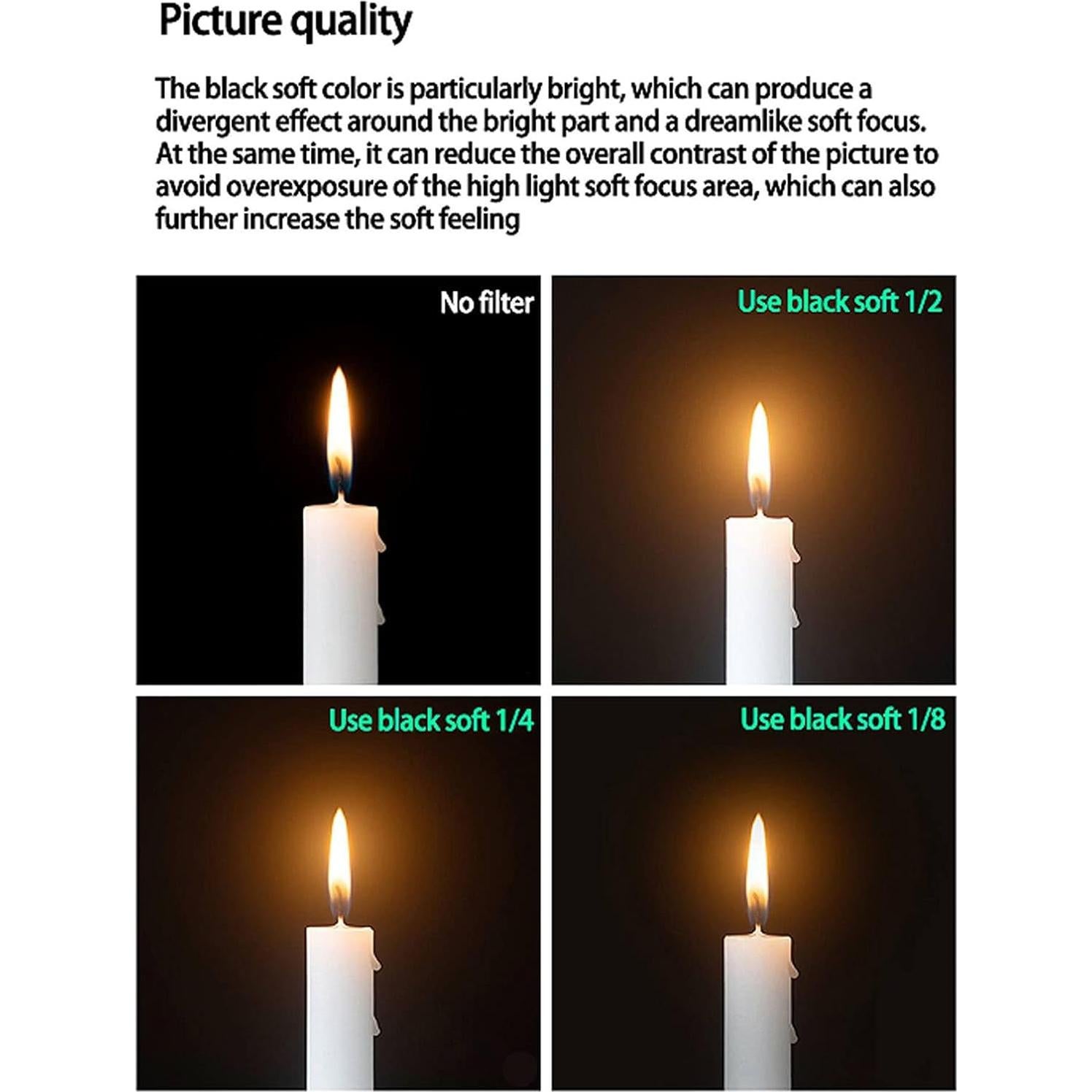 Filtro Suave de Niebla Negra Sanpyl 39MM para Fotografía