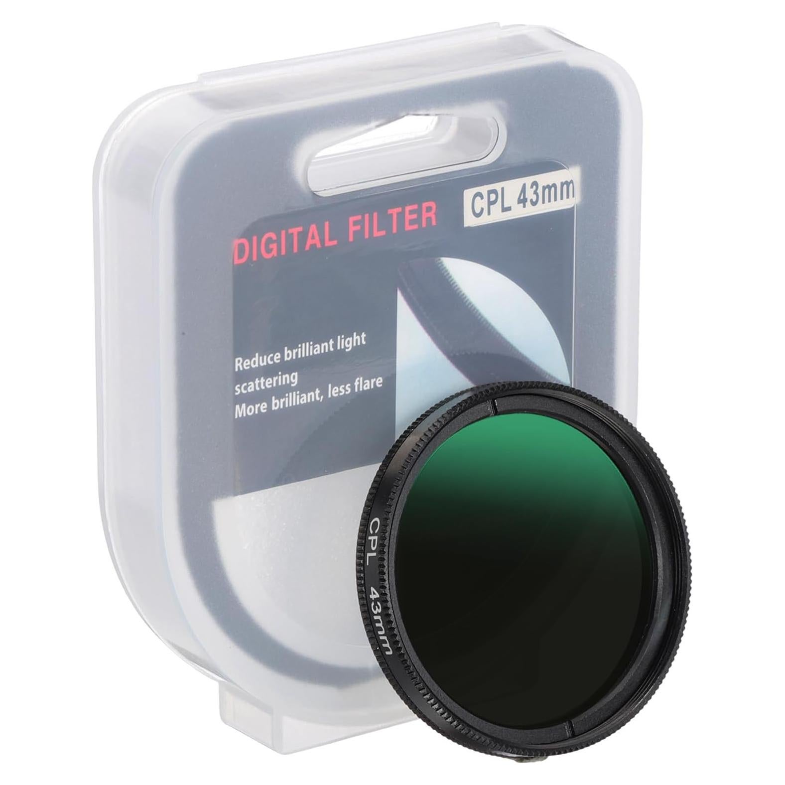 Filtro Polarizador Circular PATIKIL 43mm de Vidrio Óptico