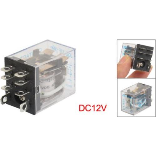 Relé Electromagnético Uxcell JQX-13F 12V 8 Pines DPDT