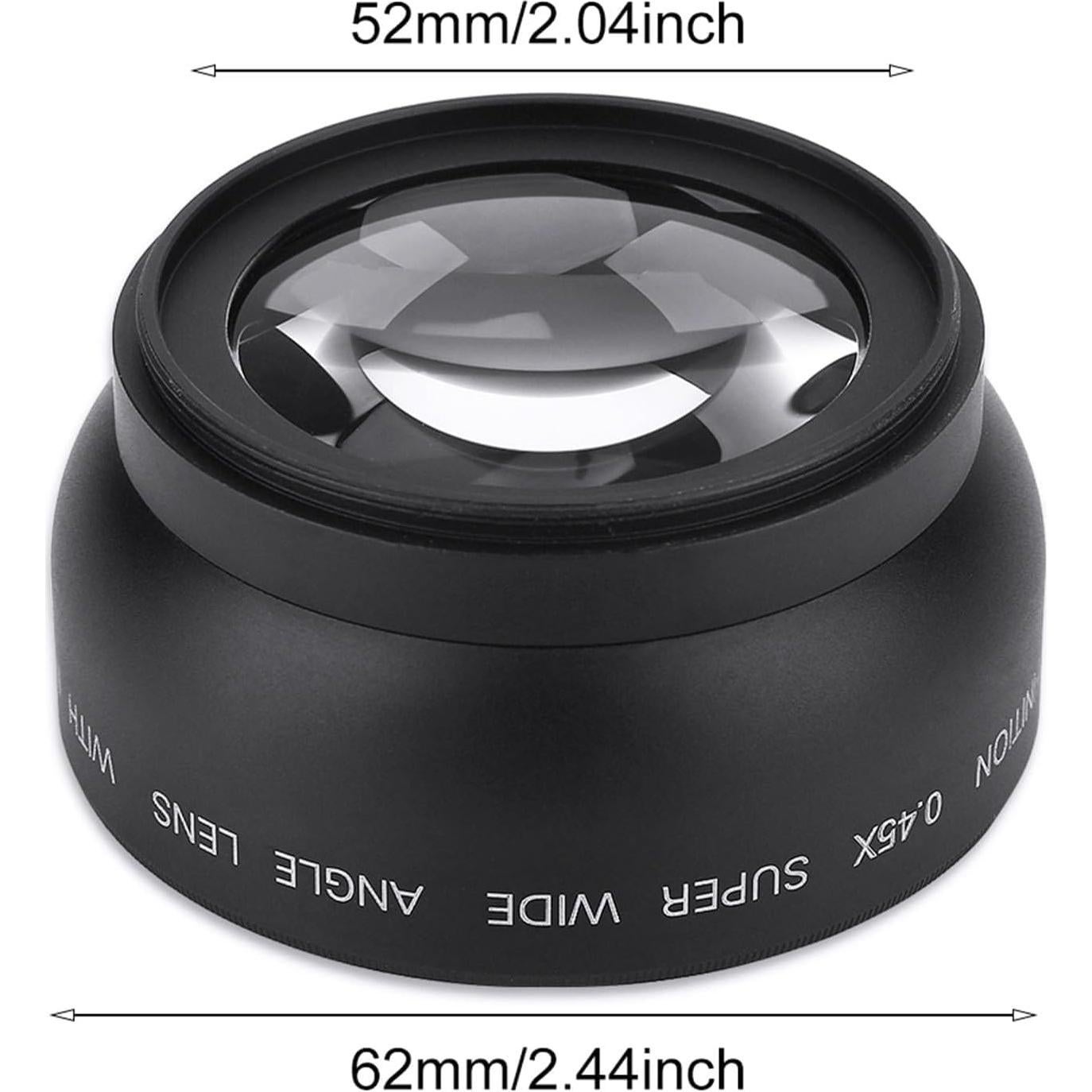 Lente Gran Angular 0.45X 52mm Agatige para DSLR y Digitales
