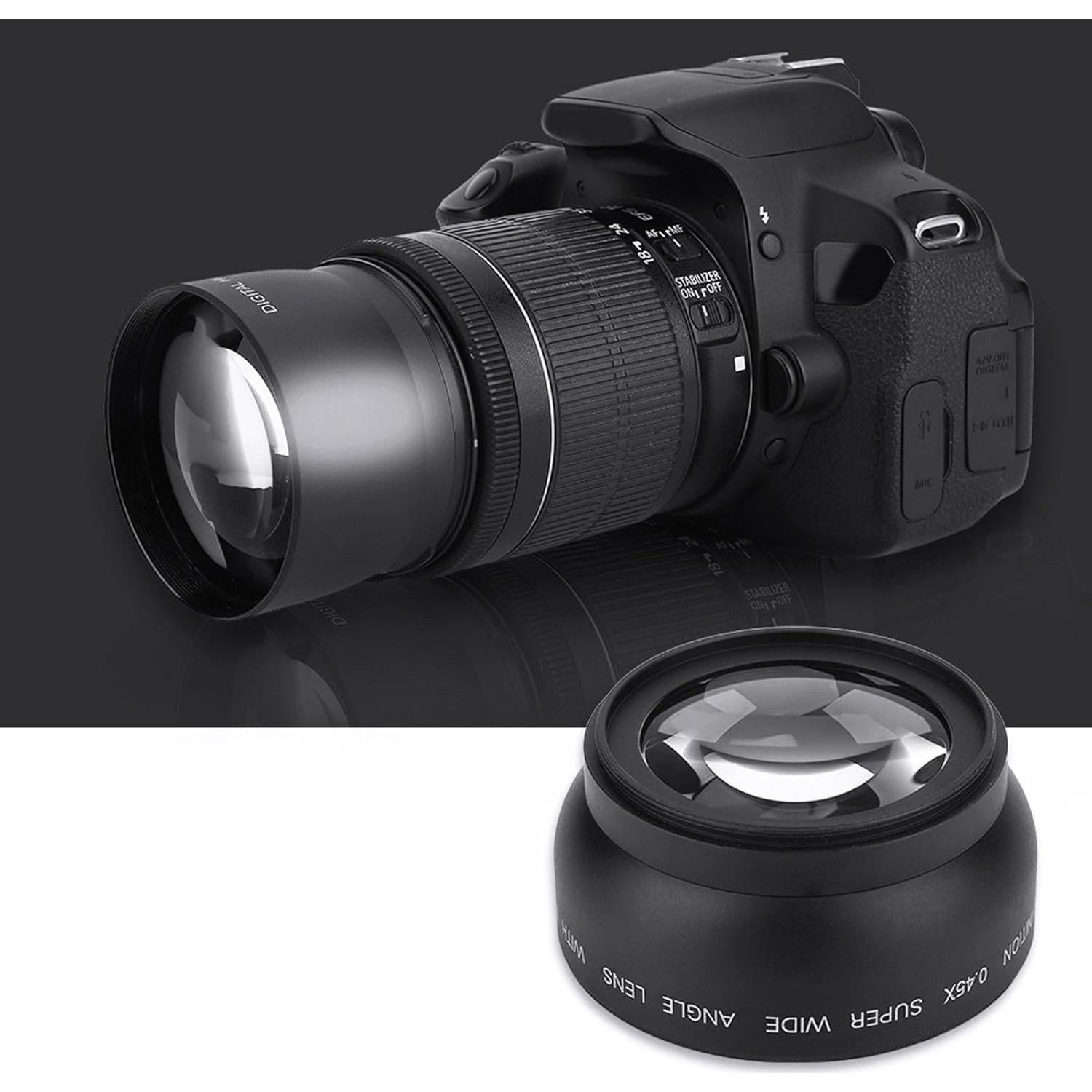 Lente Gran Angular 0.45X 52mm Agatige para DSLR y Digitales