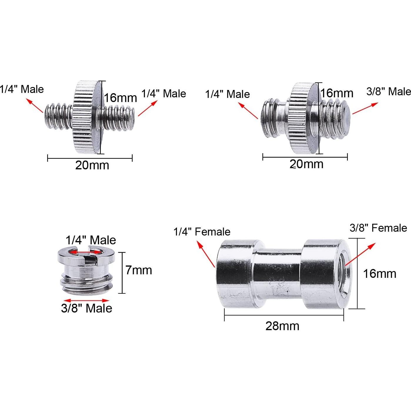 Adaptador de tornillos para cámara SunmnDirect 21 piezas