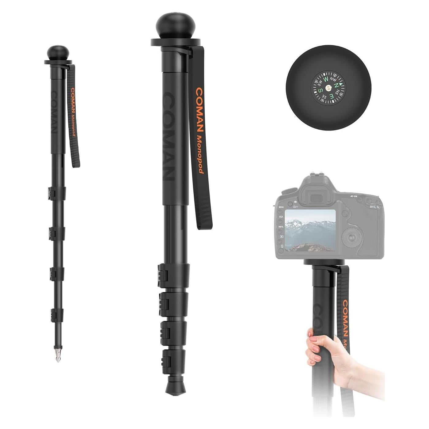 Monopod de Cámara COMAN DK288 155 cm Aluminio Ligero