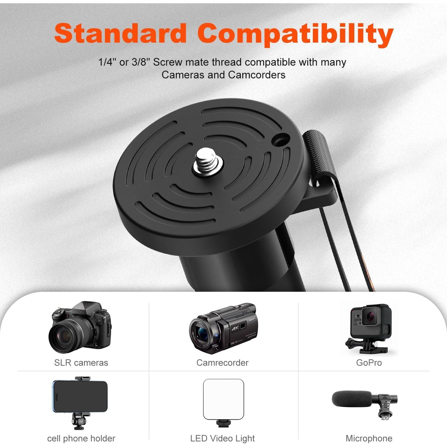 Monopod de Cámara COMAN DK288 155 cm Aluminio Ligero