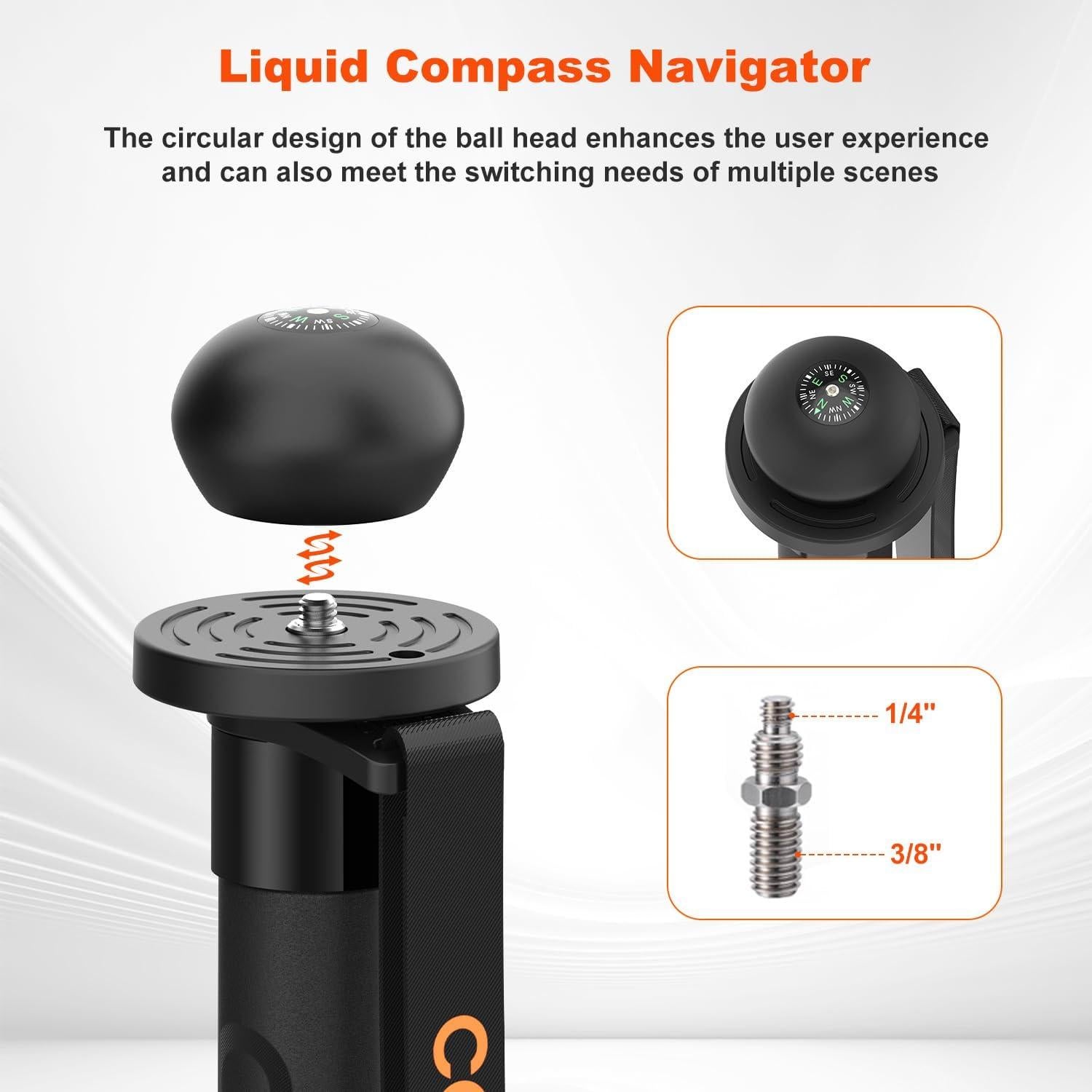 Monopod de Cámara COMAN DK288 155 cm Aluminio Ligero