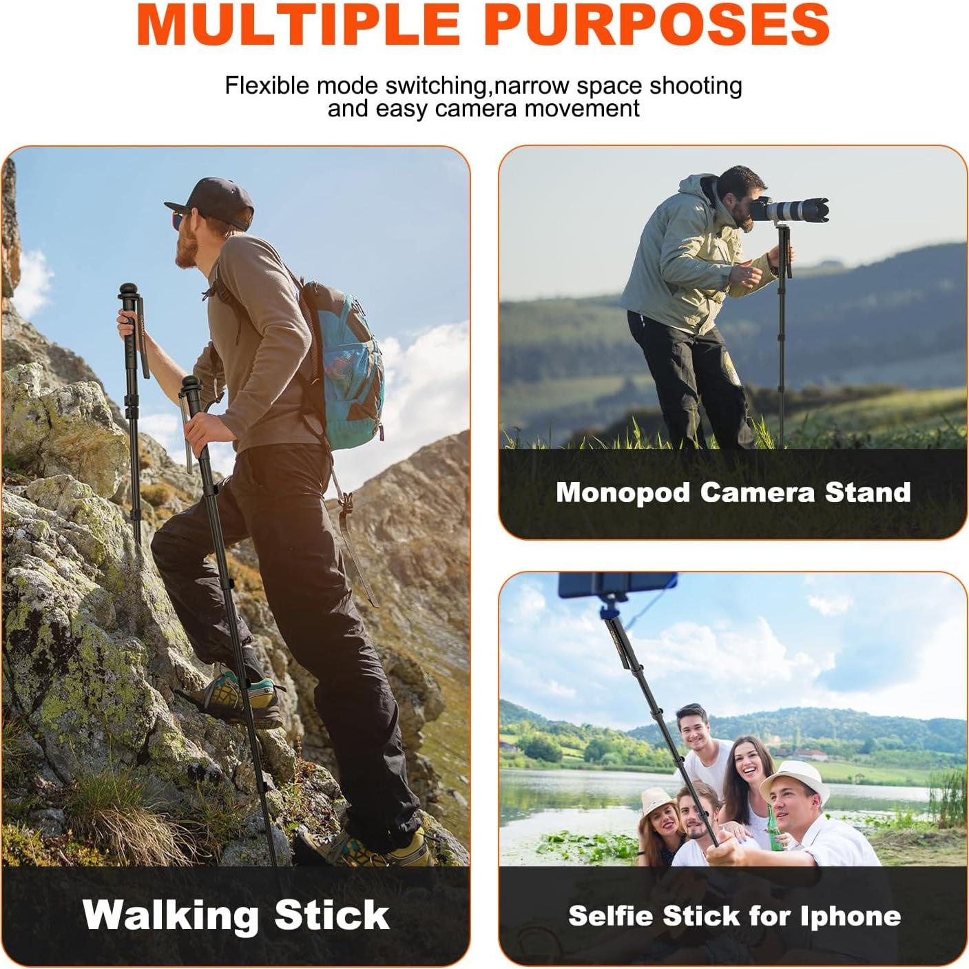 Monopod de Cámara COMAN DK288 155 cm Aluminio Ligero