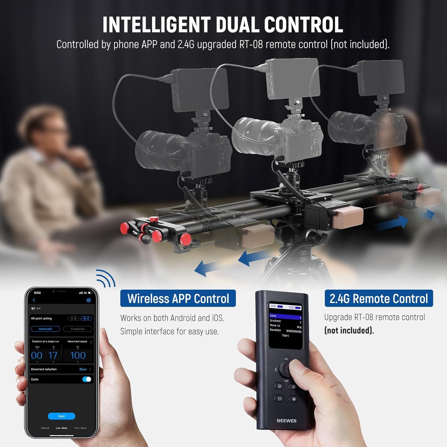 Deslizador de Cámara Motorizado NEEWER ER1-80 80cm