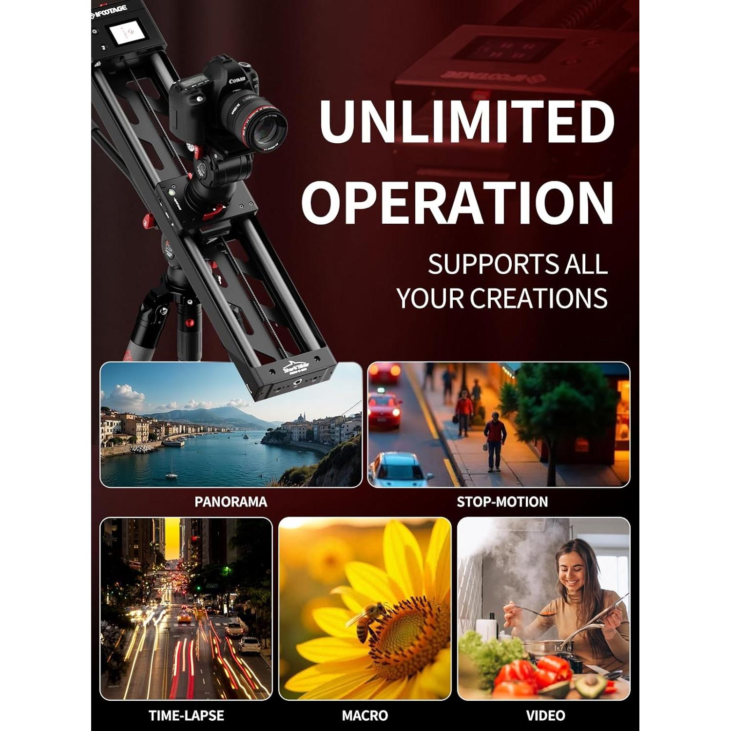 Deslizador de Cámara Motorizado IFOOTAGE Shark Nano II 66cm