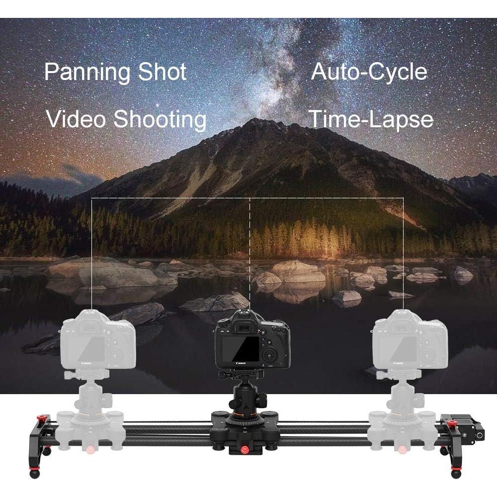 Deslizador de cámara motorizado GVM 80cm fibra de carbono