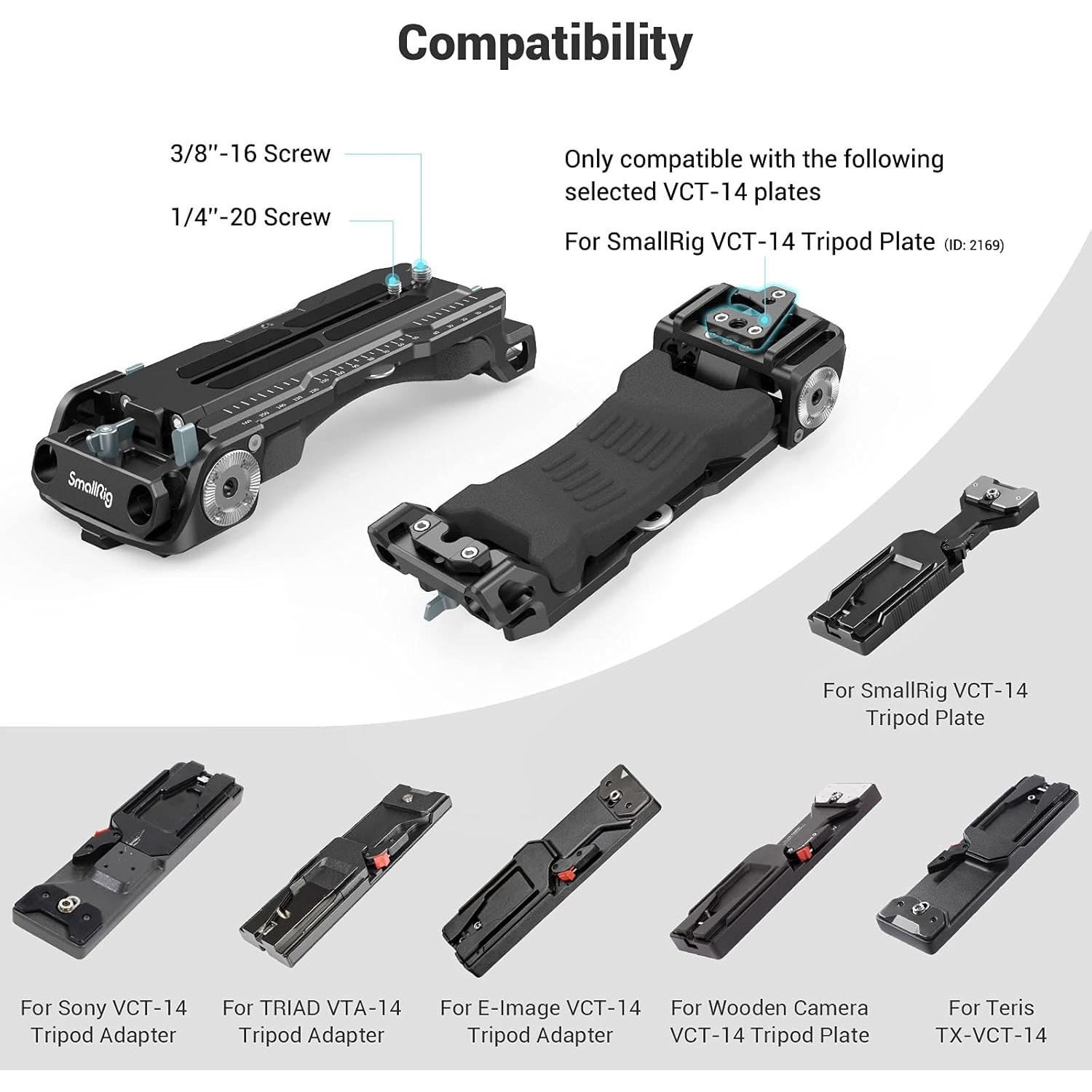 Placa de Hombro SMALLRIG 2837 para Adaptador Sony VCT-14