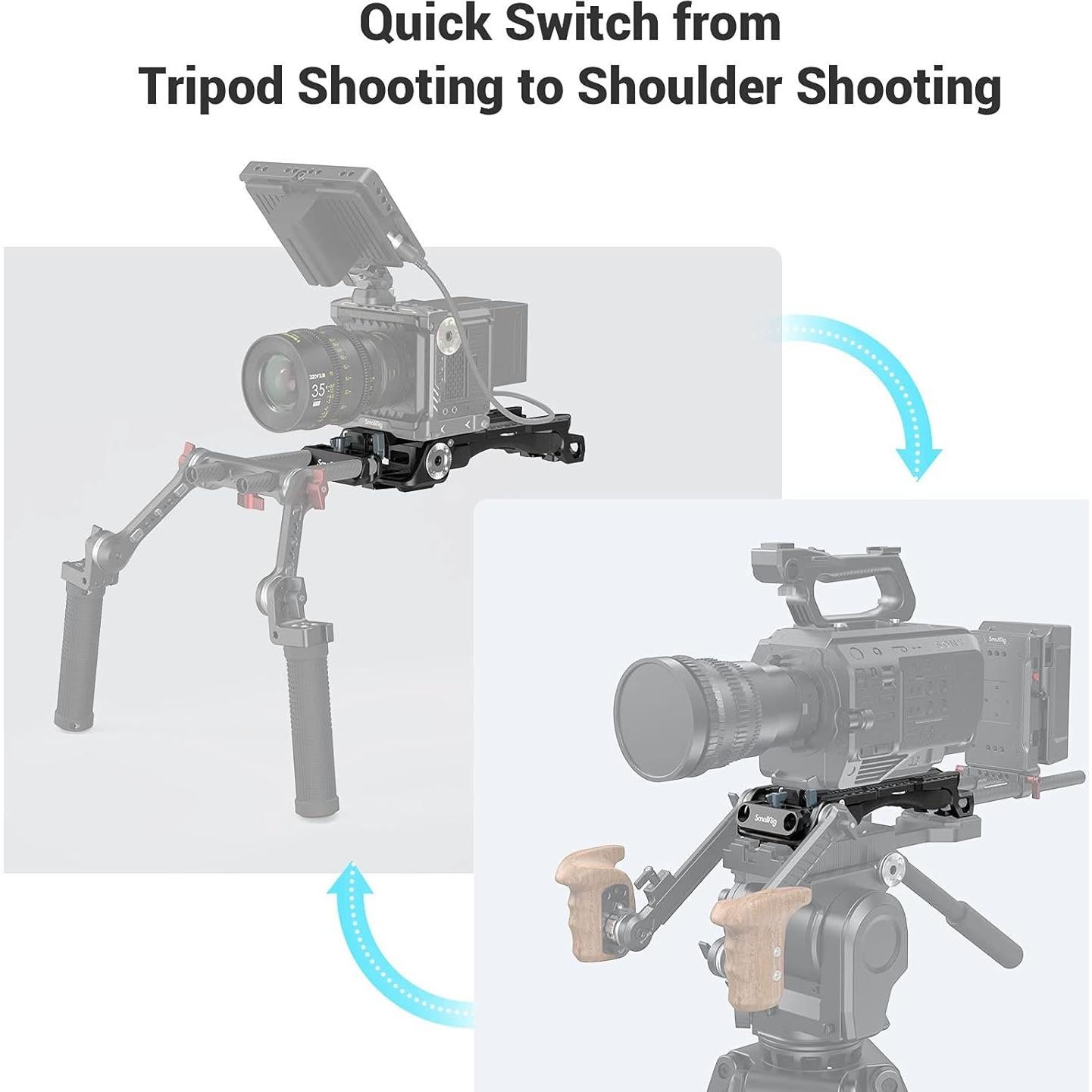 Placa de Hombro SMALLRIG 2837 para Adaptador Sony VCT-14