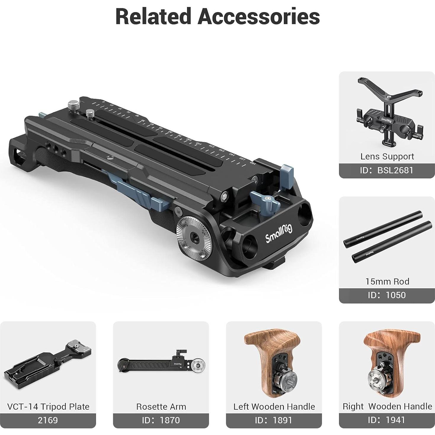 Placa de Hombro SMALLRIG 2837 para Adaptador Sony VCT-14