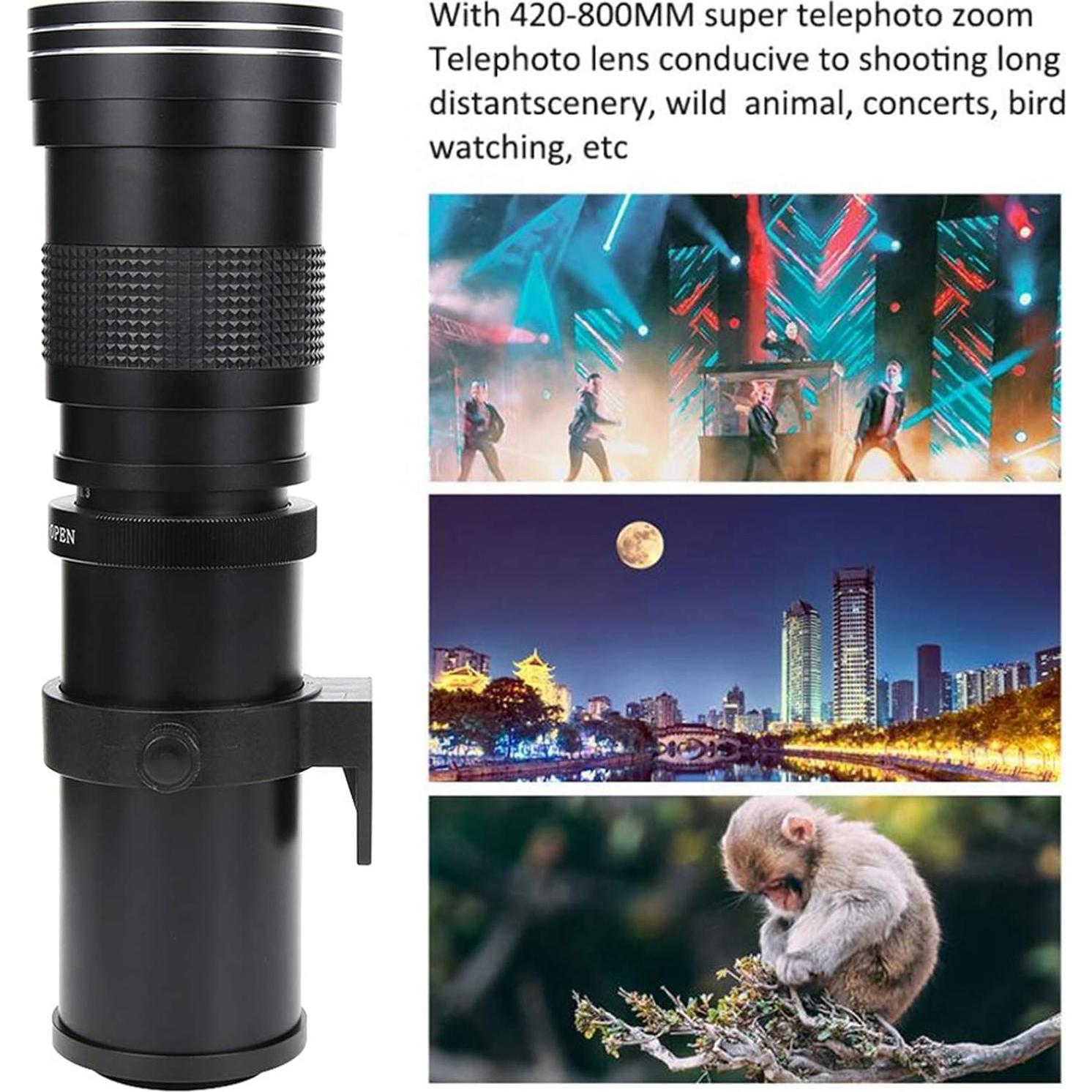 Lente Telefoto Manual Acogedor 420-800mm T2 para Nikon