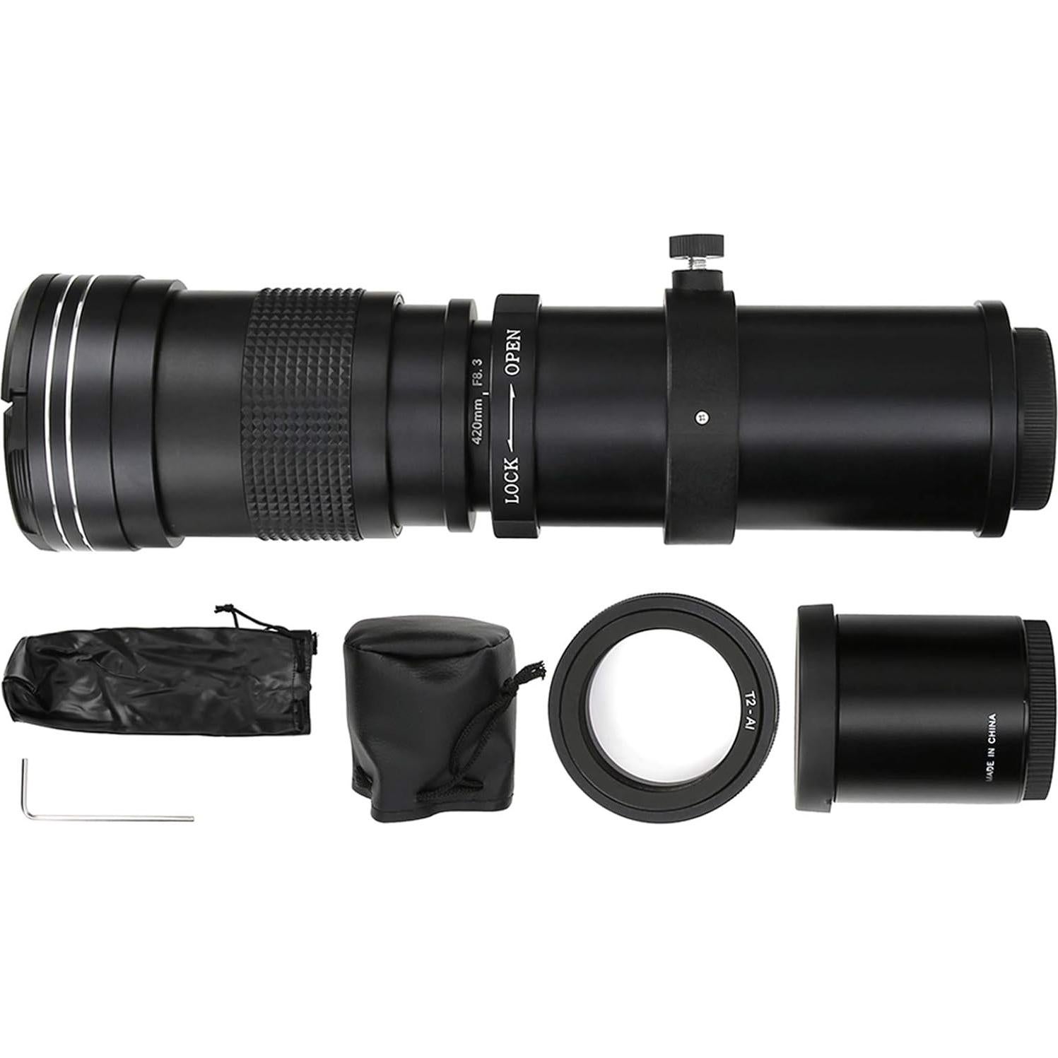 Lente Telefoto Manual Acogedor 420-800mm T2 para Nikon