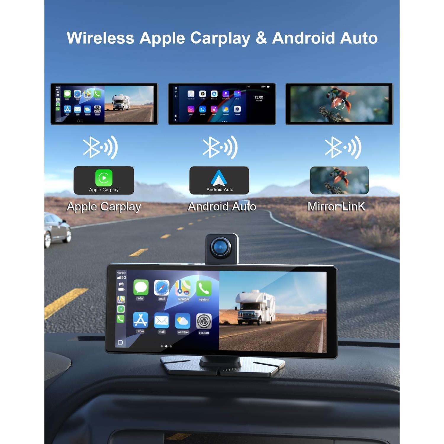 Pantalla Táctil 10.26" Xroose Carplay 4K con Cámara 1080P