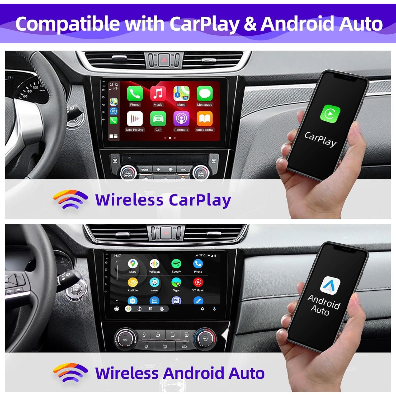 Radio de Coche Android 10" CGOGC con Carplay y GPS para Nissan