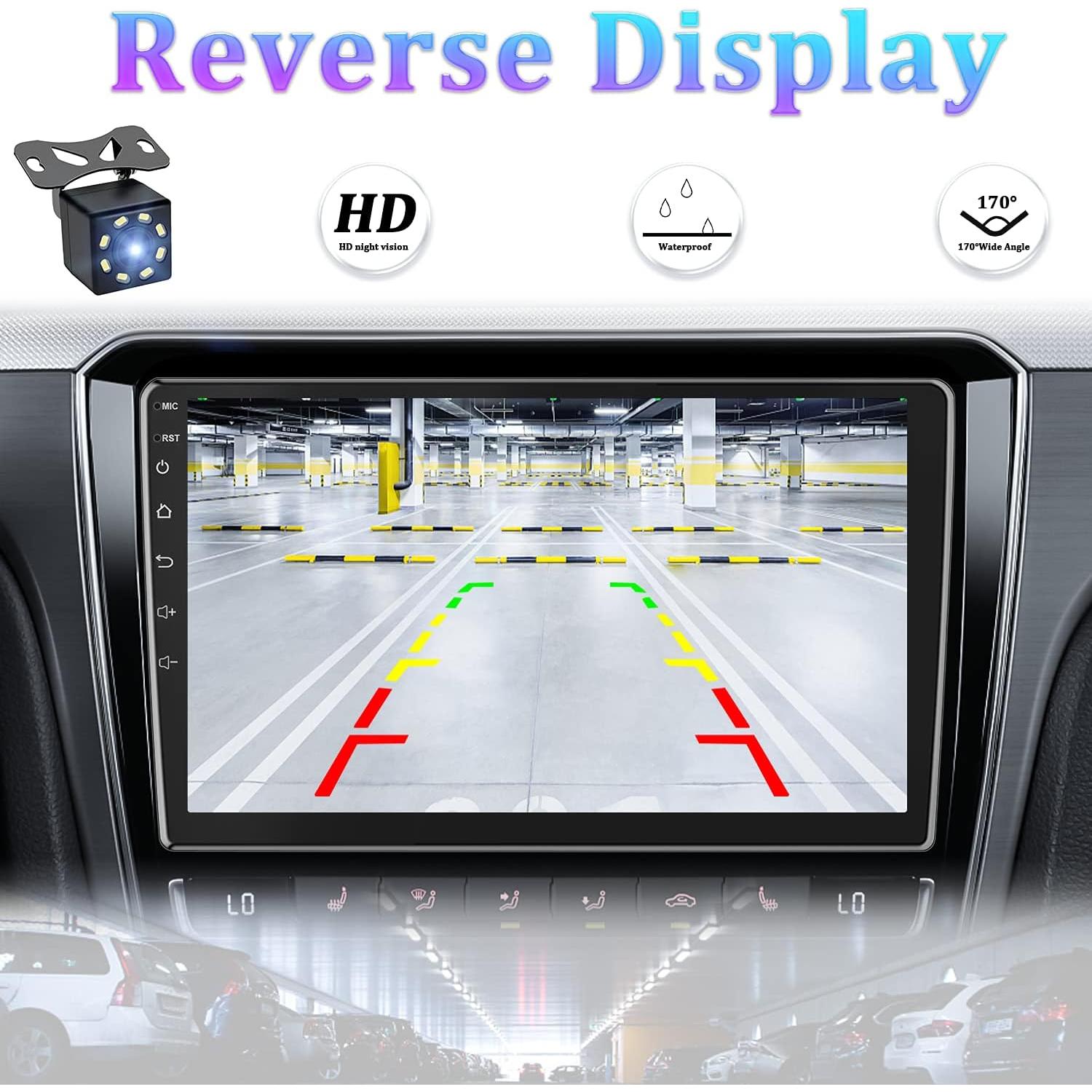 Estéreo de Coche Android OiLiehu 10.1" Doble Din GPS Bluetooth