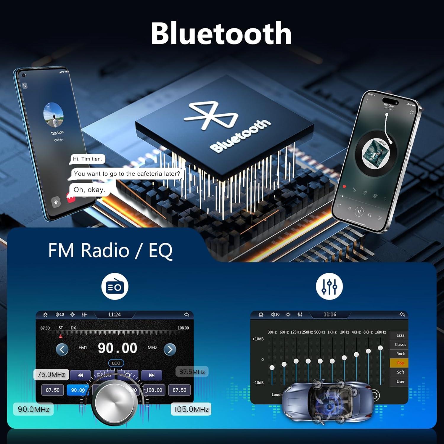 Estéreo de coche Hodozzy F133 1 Din 7" Carplay Android Auto