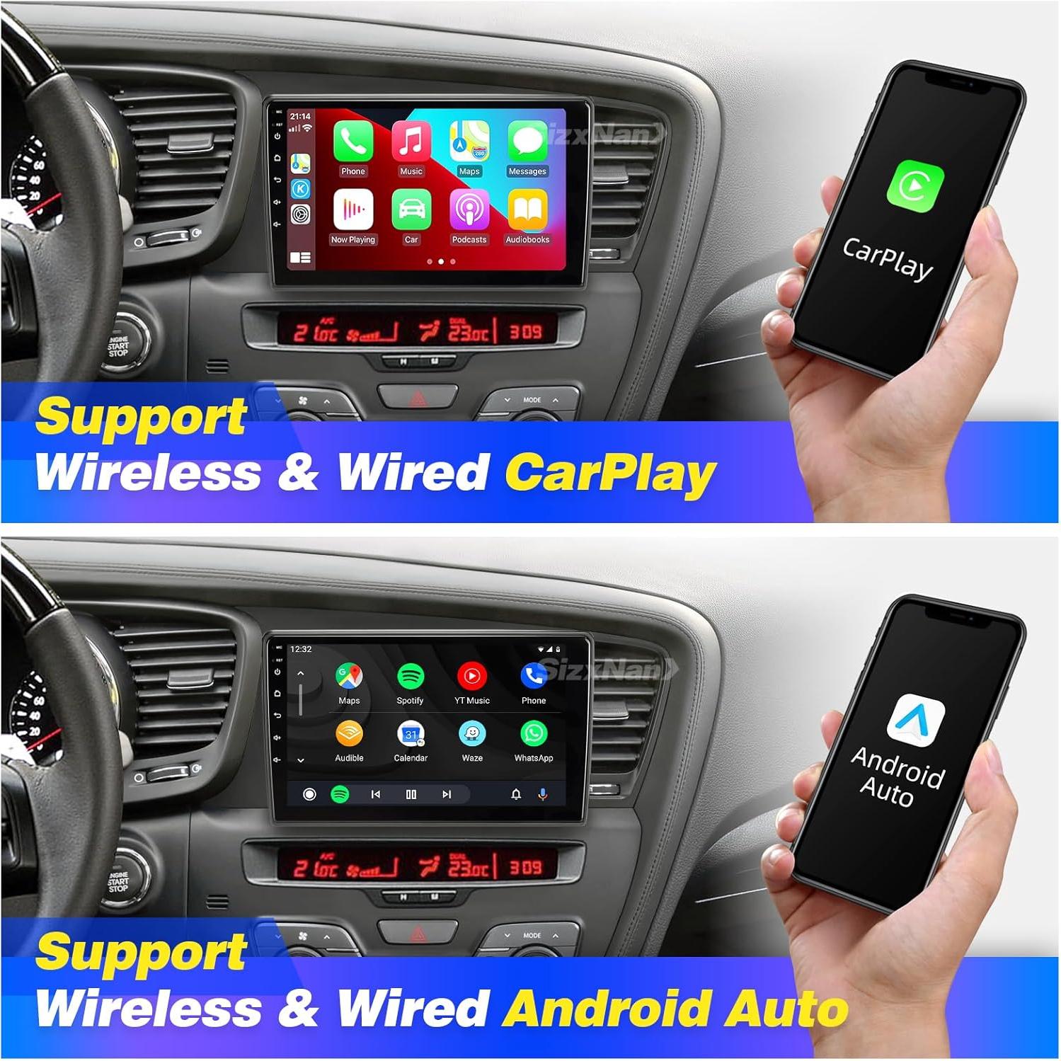 Estéreo de Coche SizxNanv para KIA Optima 2010-2013 con Carplay