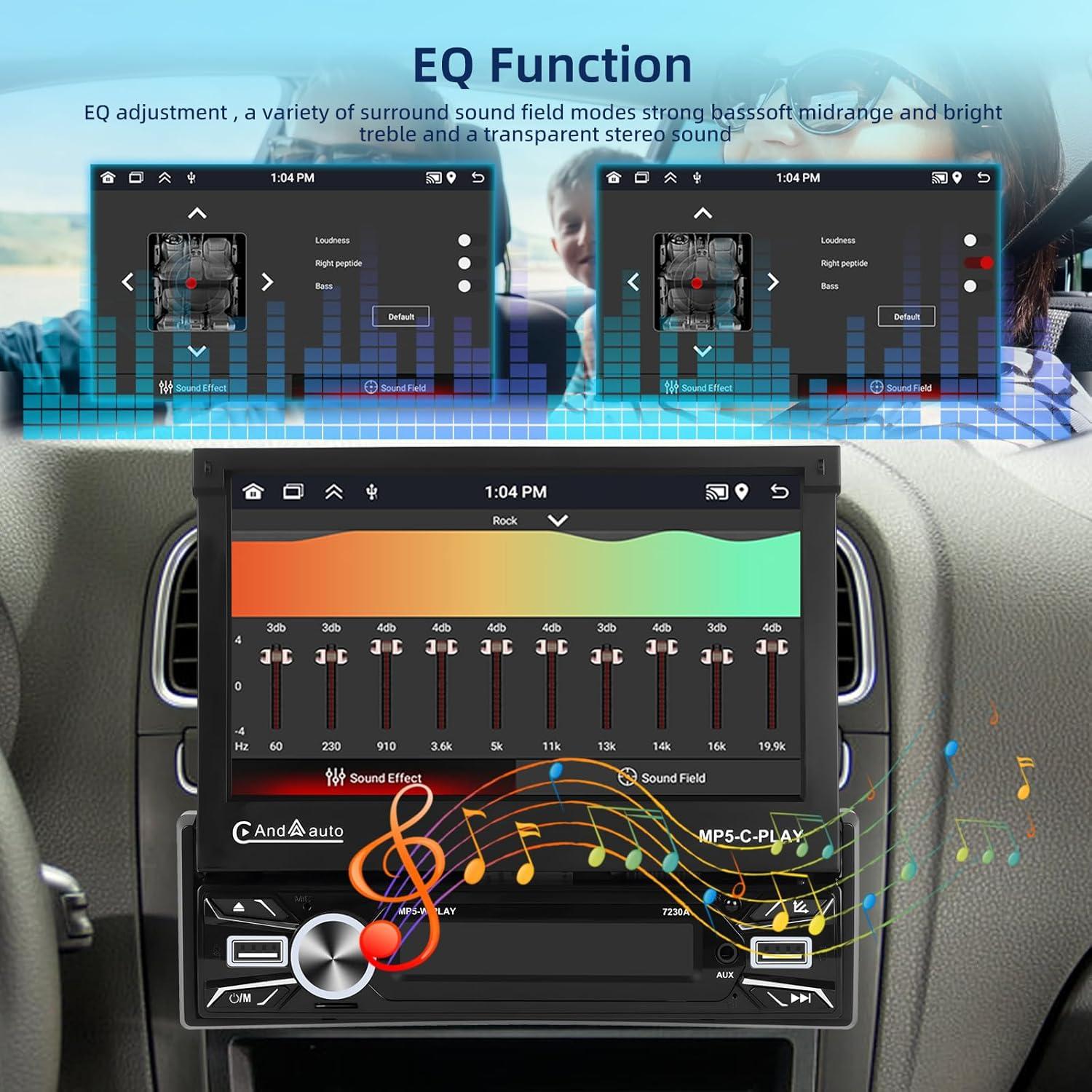 Estéreo de Coche NHOPEEW 7" Android 13 CarPlay Inalámbrico