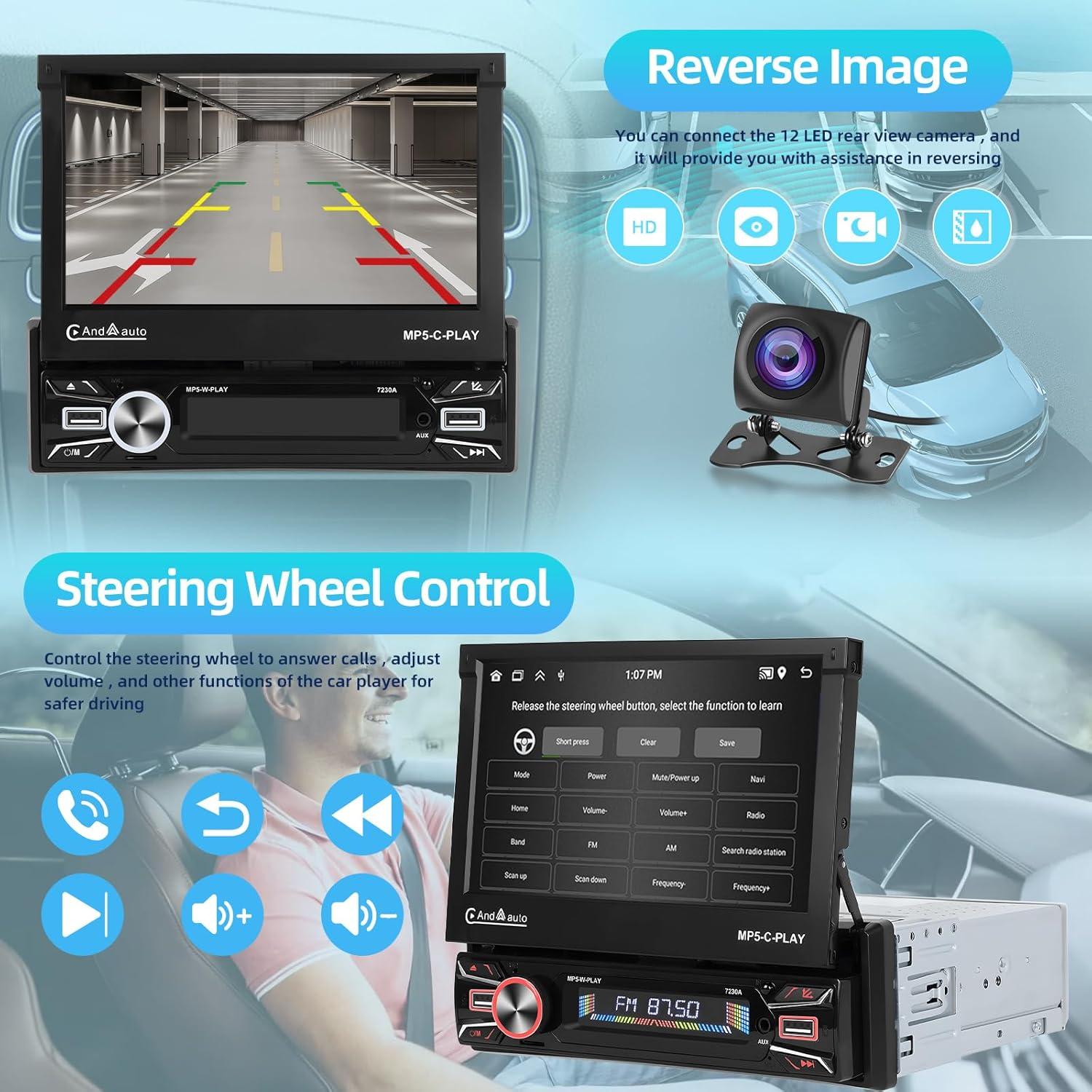 Estéreo de Coche NHOPEEW 7" Android 13 CarPlay Inalámbrico