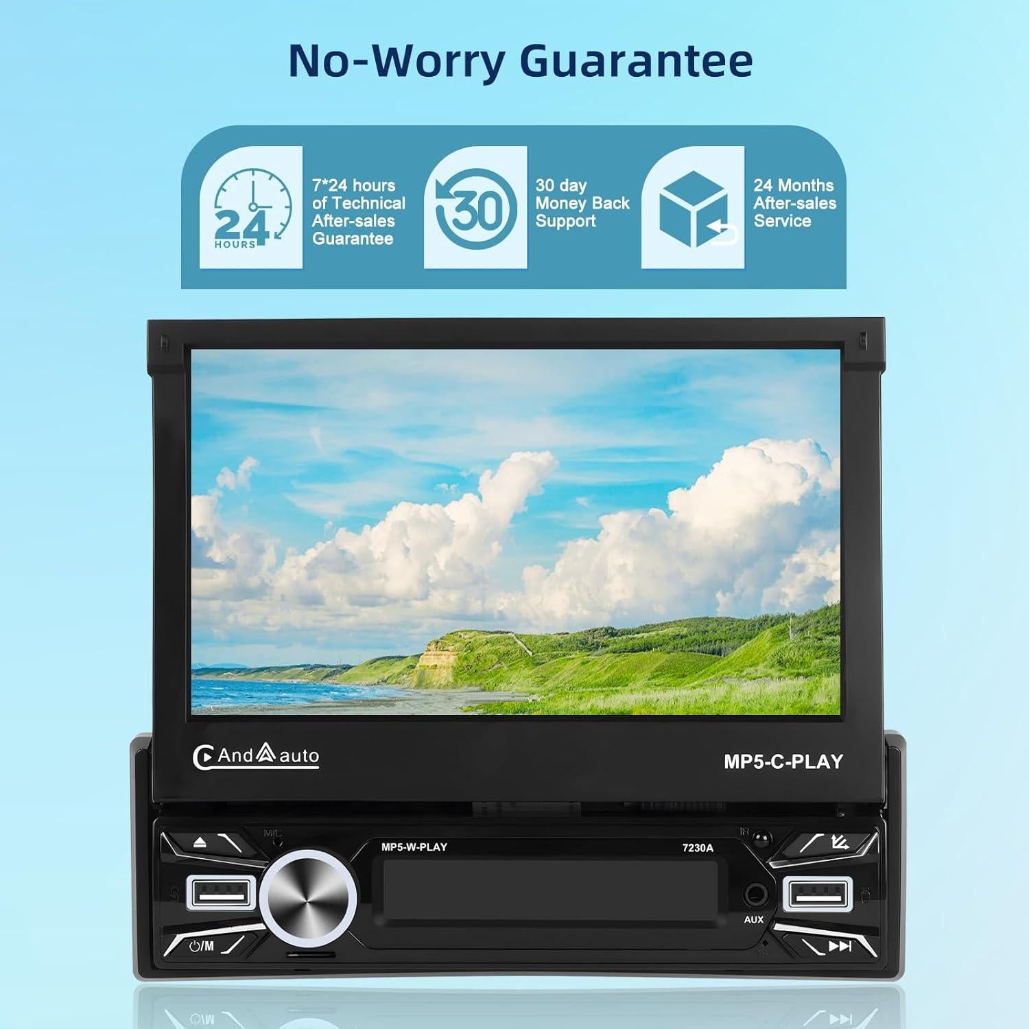 Estéreo de Coche NHOPEEW 7" Android 13 CarPlay Inalámbrico