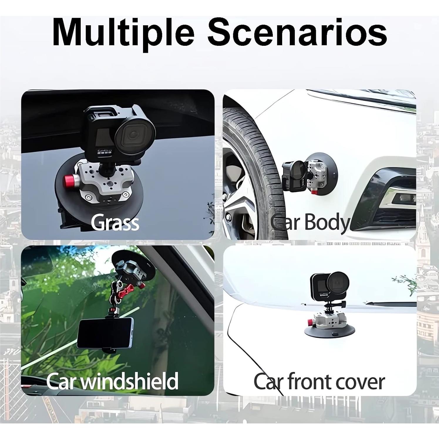 Soporte de Ventosa MIMIRACLE para Cámara 11.43 cm Titanio