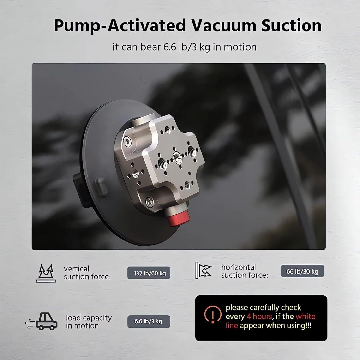 Soporte de Ventosa MIMIRACLE para Cámara 11.43 cm Titanio