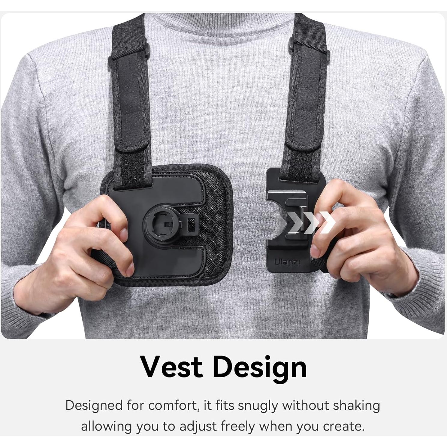 Arnés Ajustable ULANZI CM028 para Cámara de Acción - Soporte de Pecho