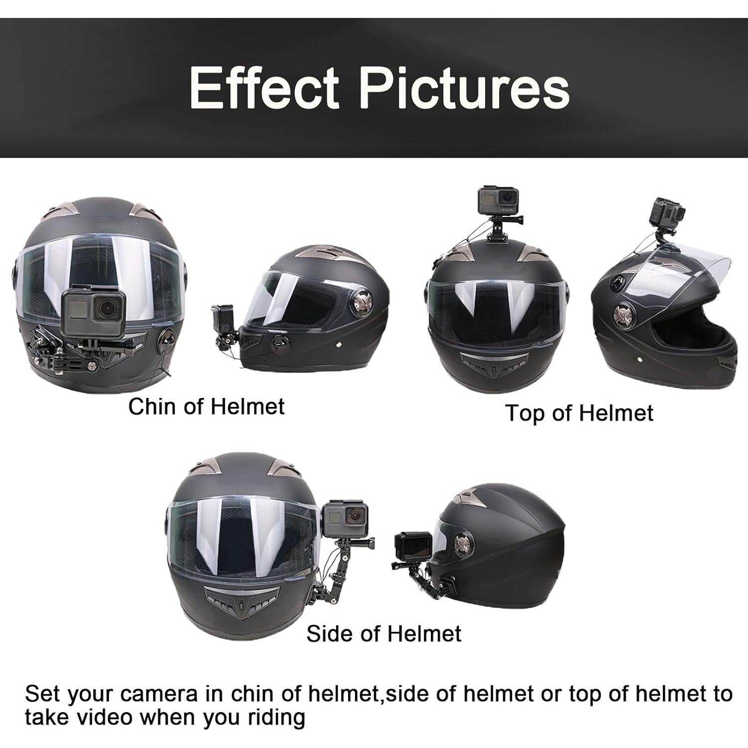 Kit de Montaje para Casco de Motocicleta WLPREOE 34 en 1