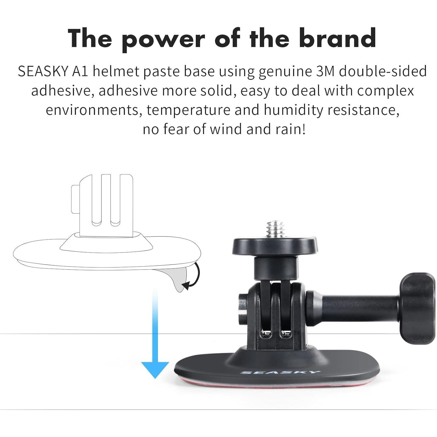 Montaje Adhesivo Flexible SEASKY A1 para Casco - 3M VHB